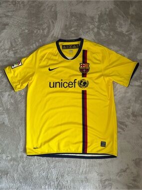 BARCELONA 2008 2009 2010 AWAY FOOTBALL SHIRT SOCCER JERSEY NIKE 286787-760 sz L
